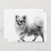 自信のあるステップズハンド絵を描チワワ ポストカード (正面/裏面)