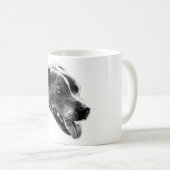 自信のあるスマイルピットブルミックスポートレートマグ コーヒーマグカップ (正面右)