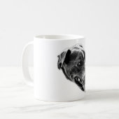 自信のあるスマイルピットブルミックスポートレートマグ コーヒーマグカップ (正面左)