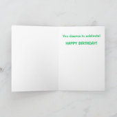 自信のあるチキン誕生日 カード (内部)