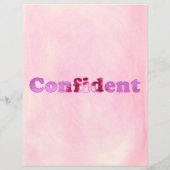 自信のあるピンクブレンドスクラップブック紙 (裏面)