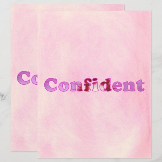 自信のあるピンクブレンドスクラップブック紙 (正面/裏面)