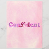 自信のあるピンクブレンドスクラップブック紙 (正面)