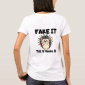 自信のあるヘッジホッグ成功マントラ Tシャツ (裏面)