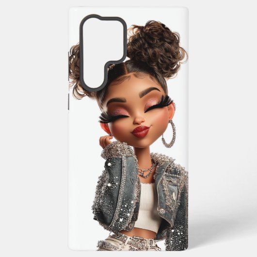 自信のあるモードカワイイ女の子 SAMSUNG GALAXYケース (裏面)