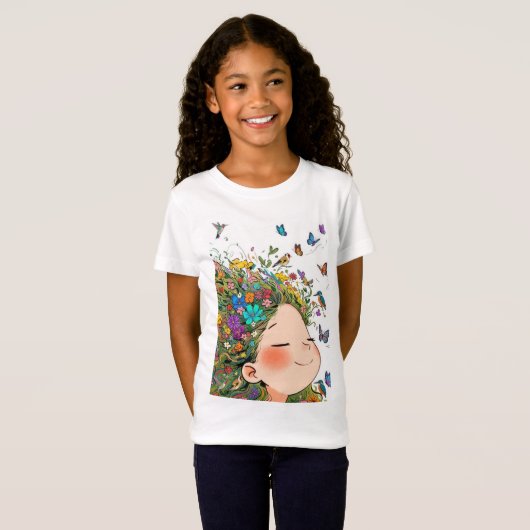 自信のある女の子のための上質なジャージーTシャツ Tシャツ (正面フル)