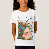 自信のある女の子のための上質なジャージーTシャツ Tシャツ (正面)
