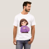 自信のある女の子の男性Tシャツ Tシャツ (正面フル)