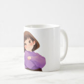 自信のある女の子コーヒーカップ&カップ コーヒーマグカップ (正面右)