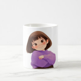 自信のある女の子コーヒーカップ&カップ コーヒーマグカップ