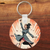 自信のある女性スターバストキーチェーン キーホルダー (正面)