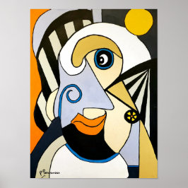 自信のある女性抽象芸術 ポスター