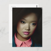 自信のある若い女性 ポストカード (正面/裏面)