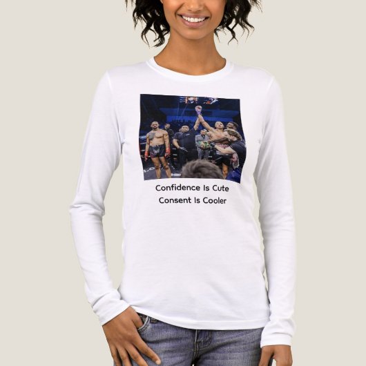 自信はかわいい、同意はさらにクール トライブレンドTシャツ (正面)