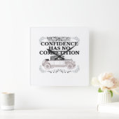 自信は競合なし06.w スクエア壁時計 (ホーム)