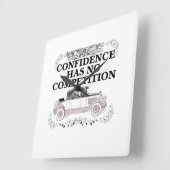 自信は競合なし06.w スクエア壁時計 (傾斜)