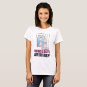 自信は美しい女性ホワイト Tシャツ (正面フル)