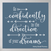 自信やる気を起こさせるを持って夢を見る ポスター (正面)