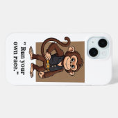 自信を持ったサル - シンプルなライフスタイルのiPhone / iPadケース Case-Mate iPhoneケース (裏面 (横))