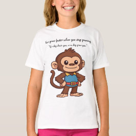 自信を持ったサル – 自己信頼と内面のTシャツ Tシャツ