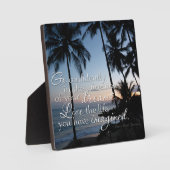 自信を持ってソロー引用文小さな写真プラークに移動 フォトプラーク (正面)