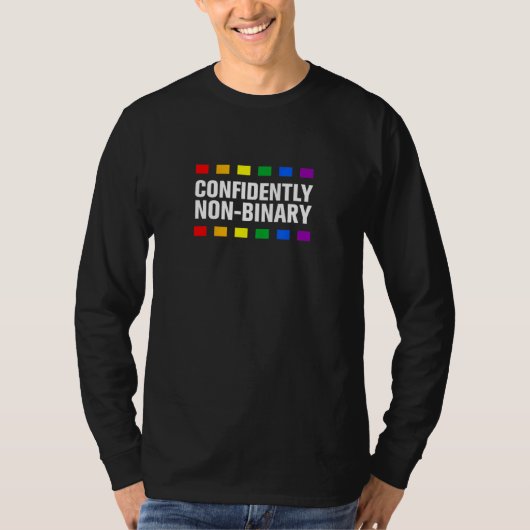 自信を持ってバイナリ以外のLgbtq Genderfluidプライド2 Tシャツ (正面)