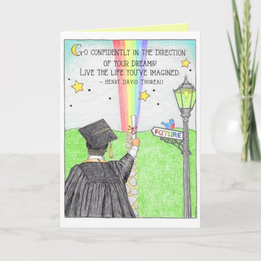 自信を持ってレインボー卒業カードを使う カード (正面)