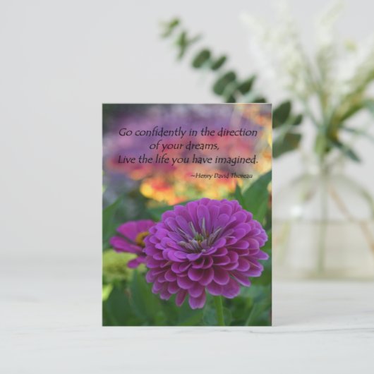 自信を持って夢の方向に進む ポストカード (スタンド正面)