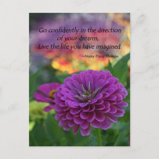 自信を持って夢の方向に進む ポストカード (正面)