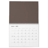 自信を持って茶色スタイリッシュの壁に向かって カレンダー (3月 2027)