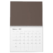 自信を持って茶色スタイリッシュの壁に向かって カレンダー (2月 2027)