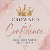 自信を持って輝く Crowned In Confidence インスピレーション シール (正面)