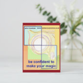 自信を持って魔法:文字/アートポストカード ポストカード (スタンド正面)