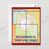 自信を持って魔法:文字/アートポストカード ポストカード (正面/裏面)