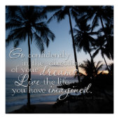 自信を持って…ソロー引用文ポスター ポスター (正面)