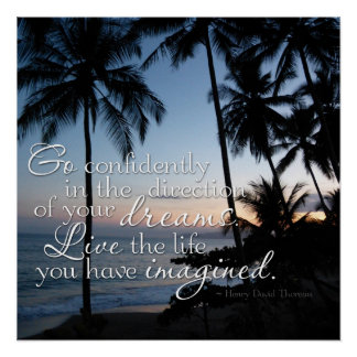 自信を持って…ソロー引用文ポスター ポスター