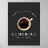 自信インマイソウルコーヒーマグタイポグラフィ ポスター (正面)