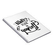 自信ハピネス態度やる気を起こさせる引用文 ノートブック (右側)