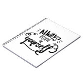 自信ハピネス態度やる気を起こさせる引用文 ノートブック (左側)