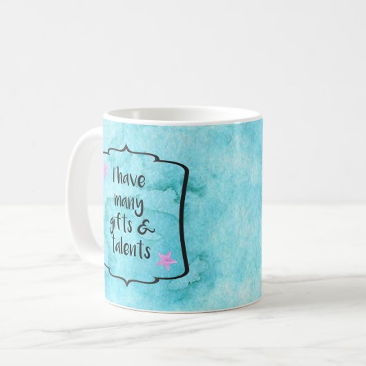 自信ブースト動機づけ確認引用文 コーヒーマグカップ (正面左)