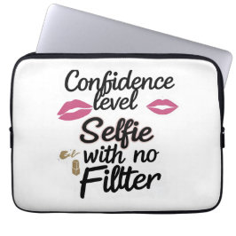 自信レベル – フィルタなしセルフ引用文 ラップトップスリーブ