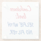 自信レベル：フィルタのないセルフィー ガラスコースター (裏面)