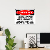 自信引用文ことわざポスター署名プリント ポスター (ホームオフィス)