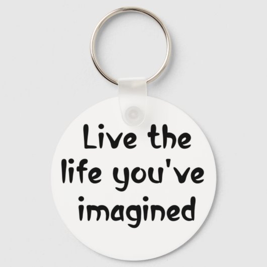 自信引用文ライフインスパイアことわざキーホルダー キーホルダー (正面)