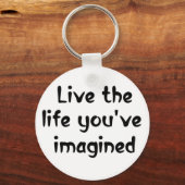 自信引用文ライフインスパイアことわざキーホルダー キーホルダー (正面)