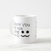 自信満々がないことをありがとう コーヒーマグカップ (正面左)