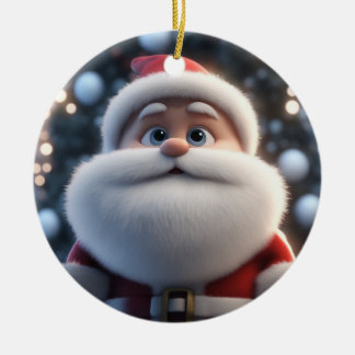 自信満々のサンタ セラミックオーナメント