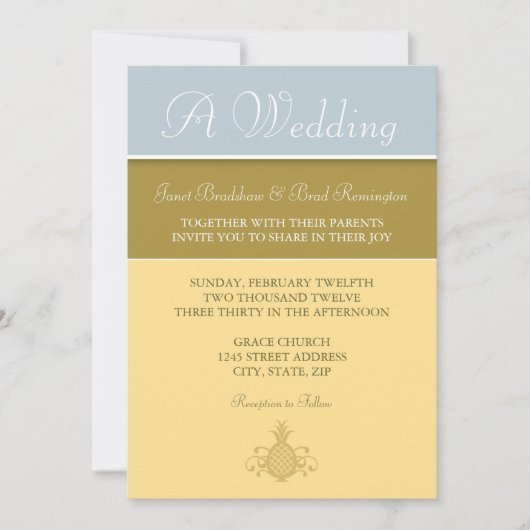 自信満々のパイナップル招待状 招待状 (正面)