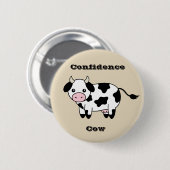 自信牛ピン 缶バッジ (正面&裏面)
