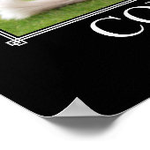 自信猫アートワークおもしろい ポスター (角)